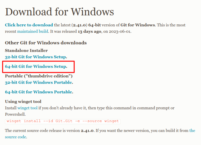 Windows Download Git