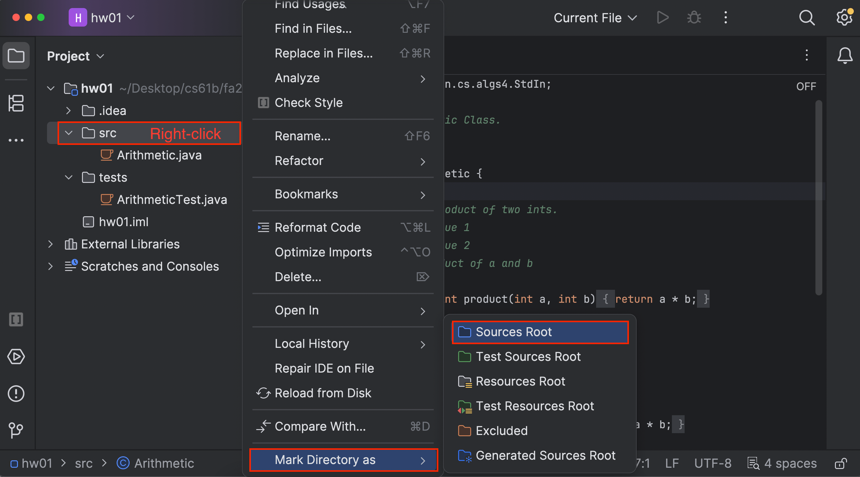 IntelliJ Mark directory as source