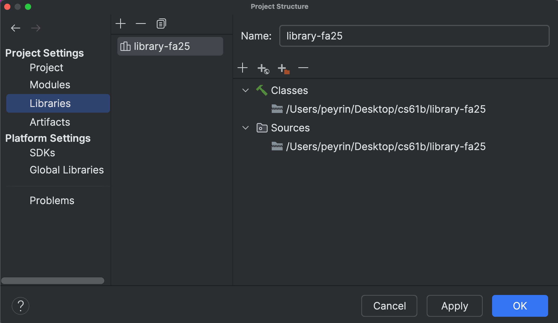IntelliJ Missing Javalib Fixed