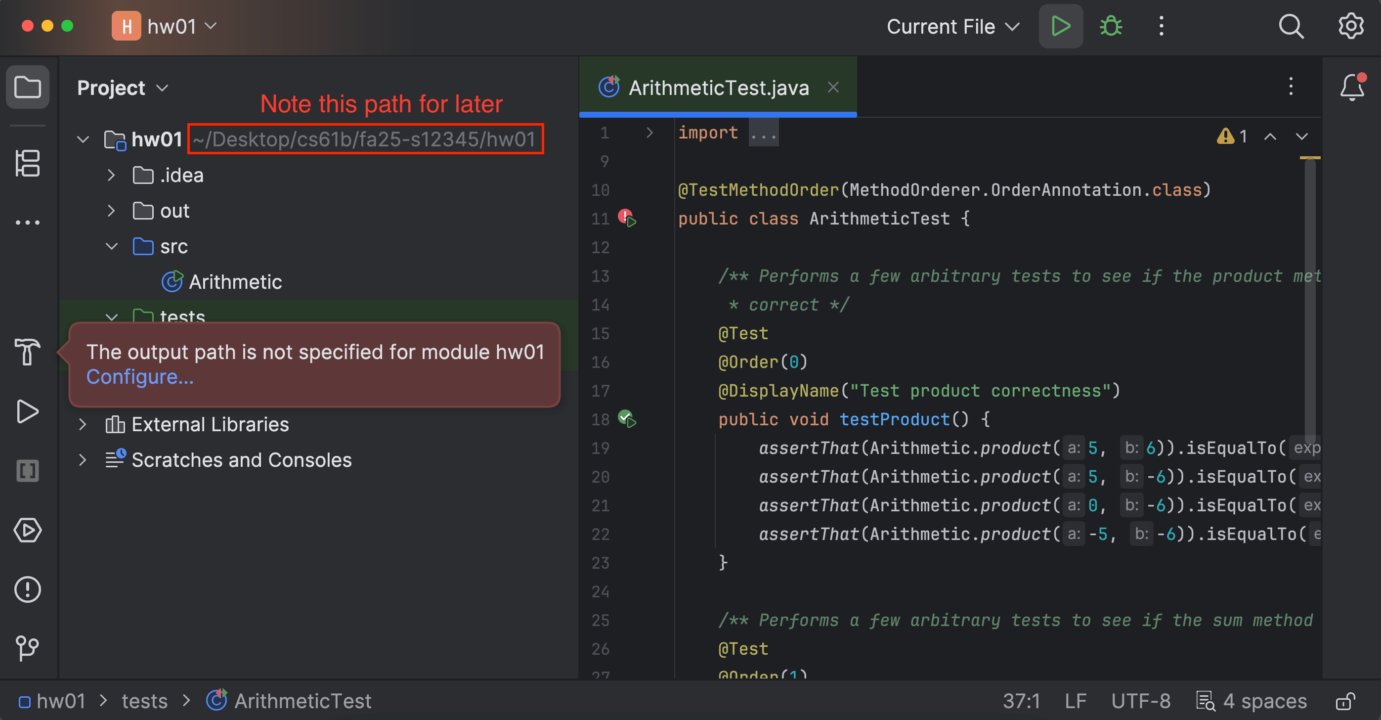 IntelliJ Out Not Specified